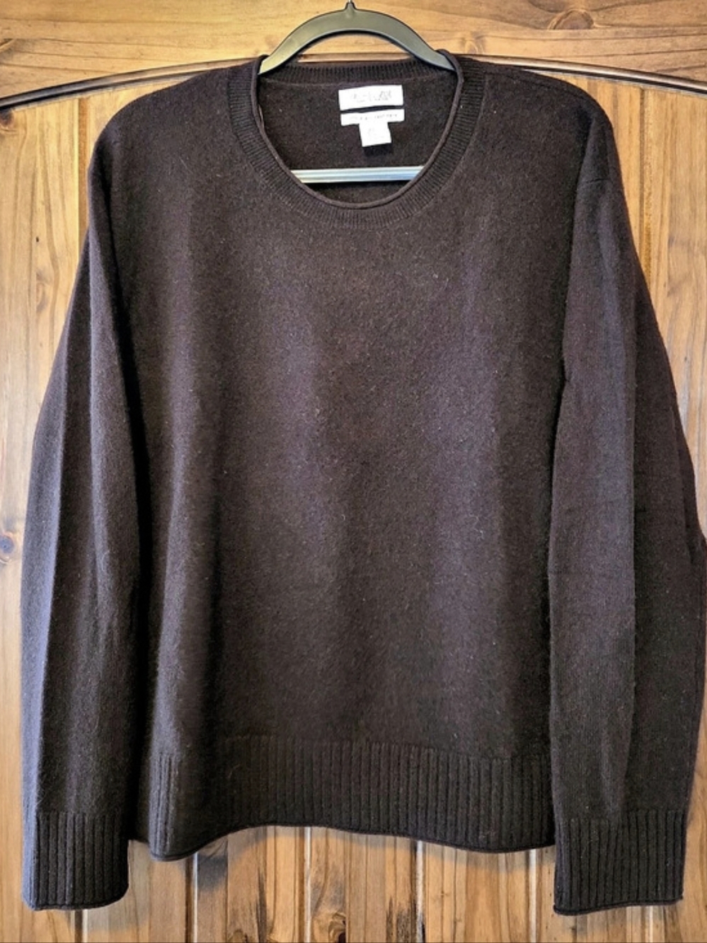 Rachel Zoe Cashmere Crewneck Sweater in Brown XL Like New